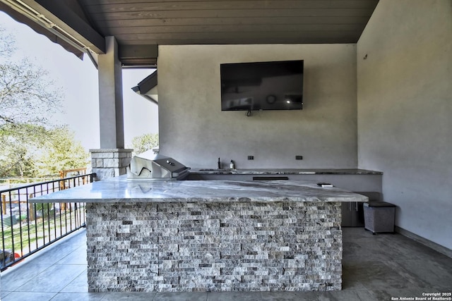 1609 Havenwood, New Braunfels, TX 78132 - view of patio / terrace with a sink, exterior kitchen, and a grill