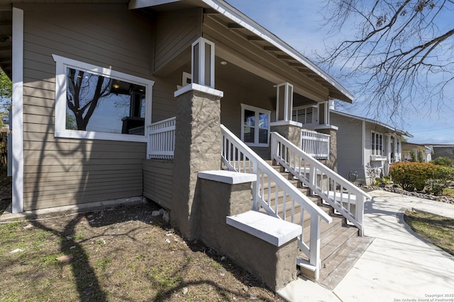129 Cincinnati, San Antonio, TX 78201 - view of property exterior featuring covered porch and stairway