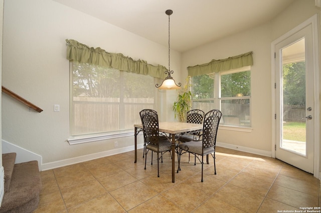 4630 Grass Fight, San Antonio, TX 78253 - tiled dining space featuring baseboards and stairway