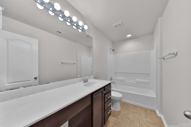 13612 Sungrove Vw, San Antonio, TX 78245 - bathroom with toilet, vanity, tub / shower combination, and visible vents