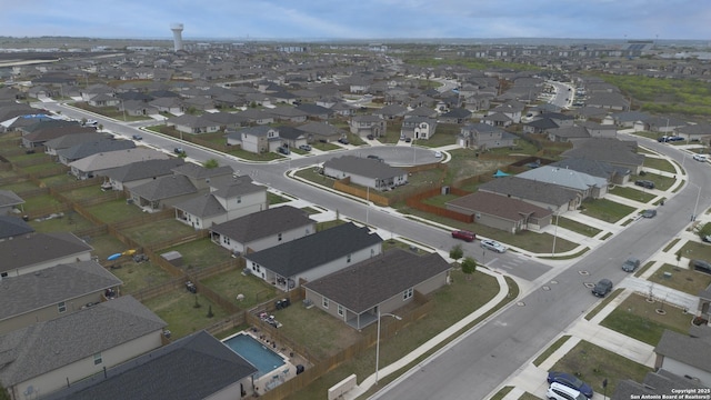 aerial view featuring a residential view