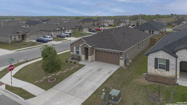 aerial view featuring a residential view
