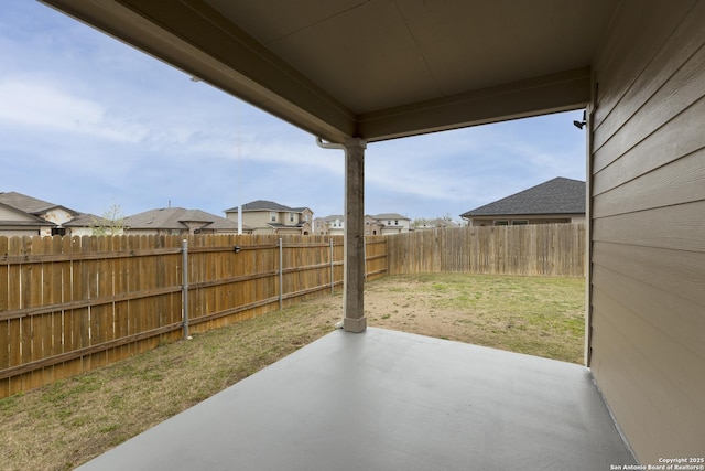 view of patio / terrace featuring a fenced backyard