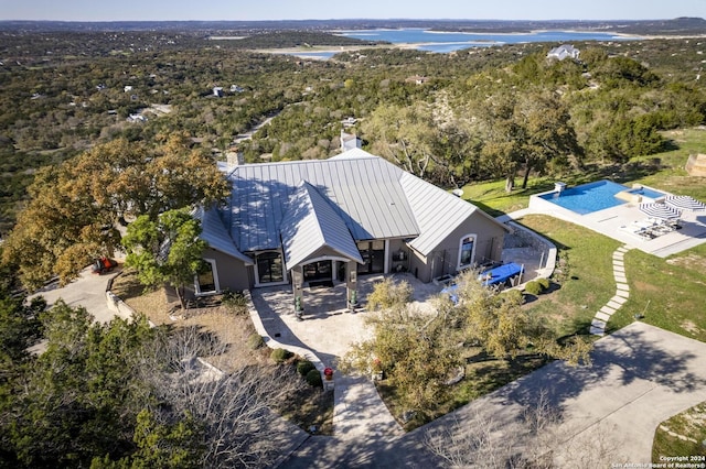 2471 Village Oak, Canyon Lake, TX 78133 - bird's eye view with a wooded view
