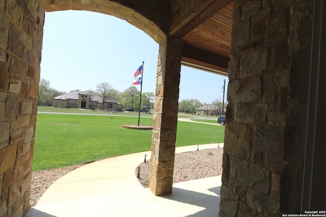 surrounding community with a lawn
