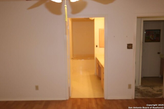 unfurnished bedroom with wood finished floors