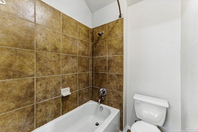 full bathroom featuring shower / bathing tub combination and toilet
