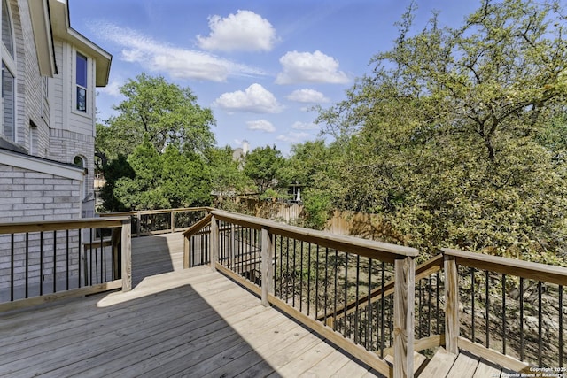 wooden deck with fence