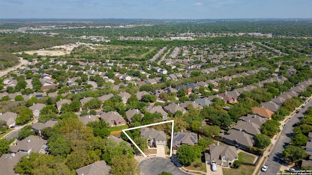 drone / aerial view with a residential view