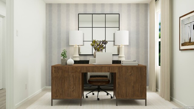 3726 Rock Mill Dm, San Antonio, TX 78245 - office area featuring wallpapered walls and baseboards