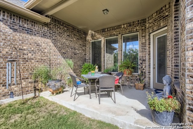 view of patio / terrace featuring outdoor dining space