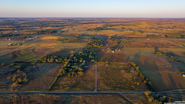 bird's eye view with a rural view