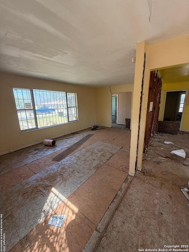 view of spare room