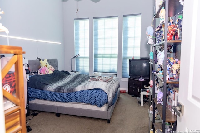 bedroom with carpet