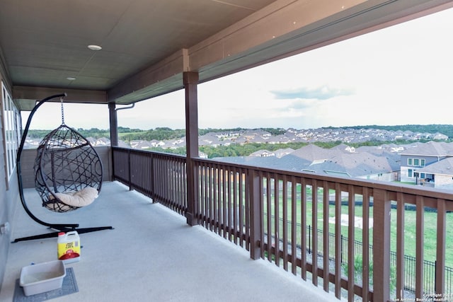 balcony featuring a residential view