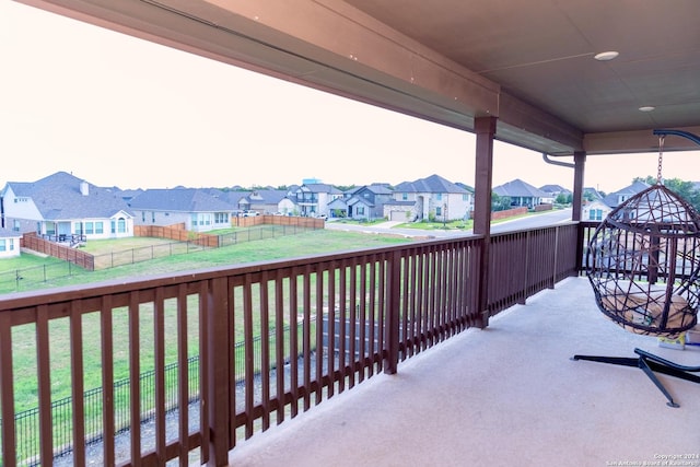 balcony featuring a residential view