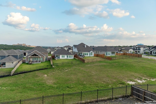 bird's eye view featuring a residential view