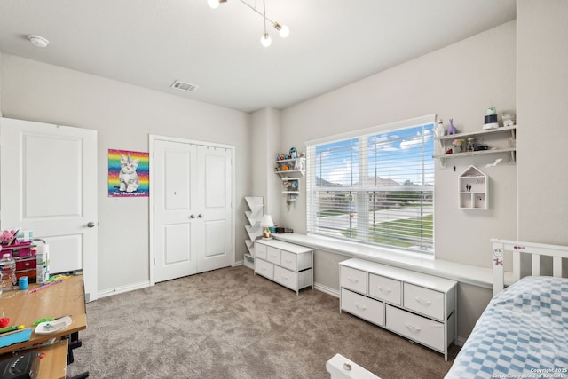 13850 Cohan Way, San Antonio, TX 78253 - carpeted bedroom featuring a closet, baseboards, and visible vents