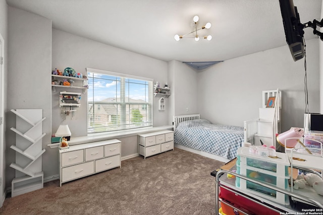 13850 Cohan Way, San Antonio, TX 78253 - bedroom with carpet and an inviting chandelier