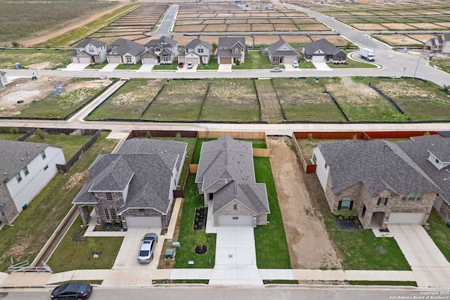 aerial view featuring a residential view