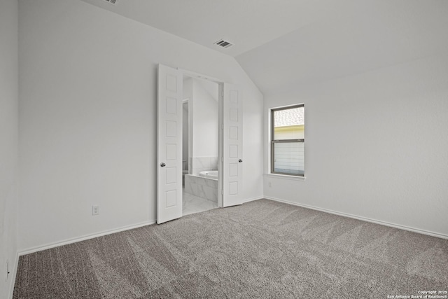 10281 Bartenheim Dr, Schertz, TX 78154 - unfurnished bedroom with carpet floors, lofted ceiling, and baseboards