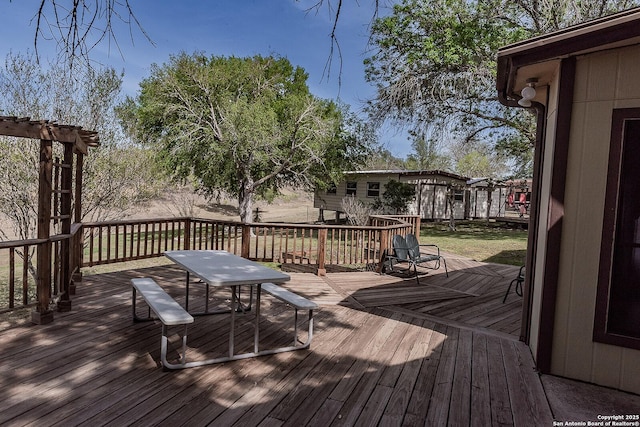 view of wooden deck