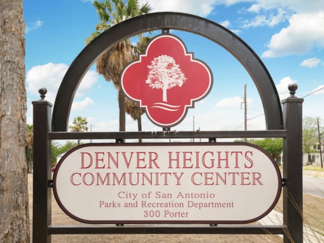 view of community sign