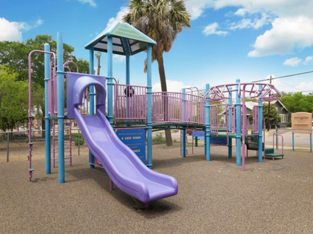 community playground with fence