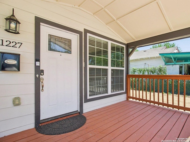 view of property entrance