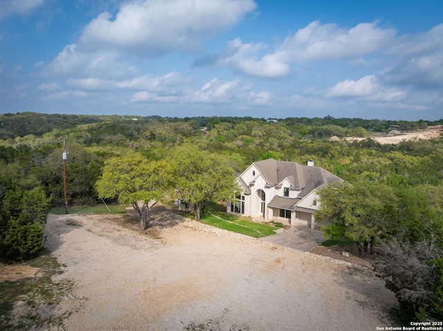162 Teal Rdg, Canyon Lake, TX 78133 - birds eye view of property with a forest view