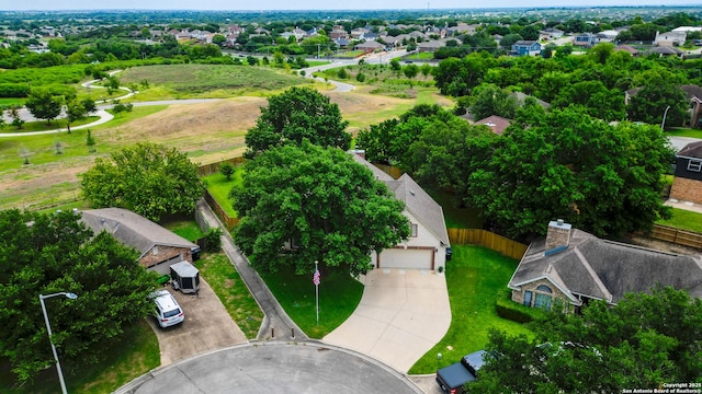 drone / aerial view with a residential view