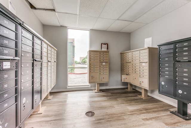 surrounding community with mail area