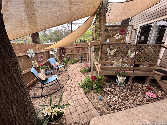 3401 Sugarhill, San Antonio, TX 78230 - view of patio featuring fence