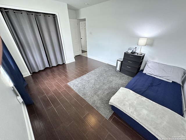 3401 Sugarhill, San Antonio, TX 78230 - bedroom with baseboards and wood tiled floor