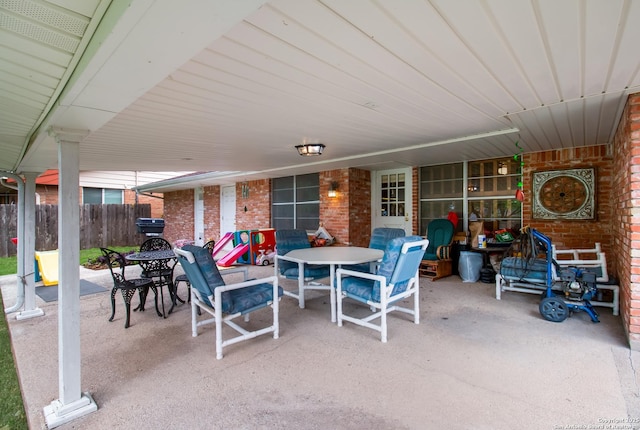3422 William Penn Dr, San Antonio, TX 78230 - view of patio with outdoor dining area and fence