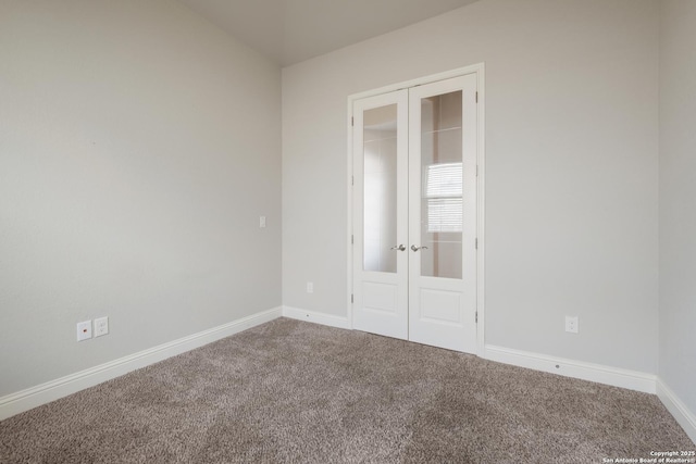 6114 Amber Rose, San Antonio, TX 78253 - unfurnished bedroom with carpet floors, baseboards, french doors, and a closet