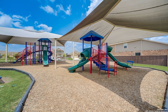 8439 Painted Wagon, San Antonio, TX 78254 - community jungle gym featuring fence