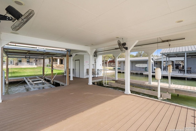 411 W Greenbriar Dr, Granite Shoals, TX 78654 - dock area featuring boat lift and a water view