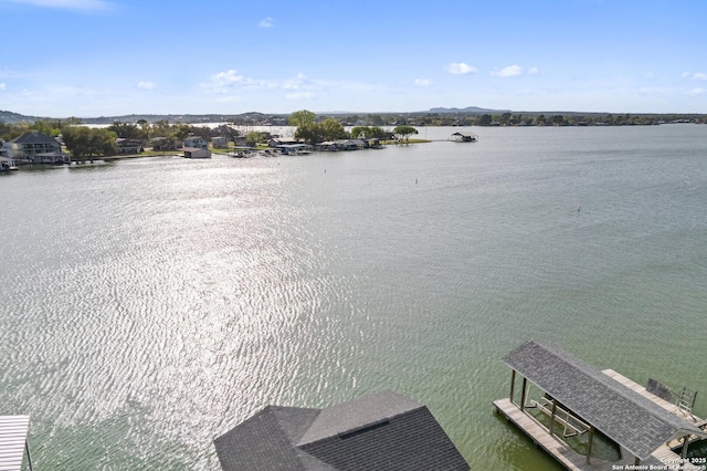 411 W Greenbriar Dr, Granite Shoals, TX 78654 - aerial view featuring a water view