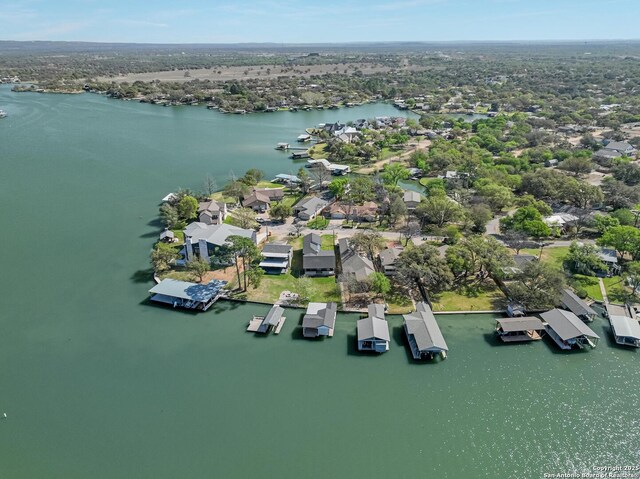 411 W Greenbriar Dr, Granite Shoals, TX 78654 - drone / aerial view with a water view and a residential view