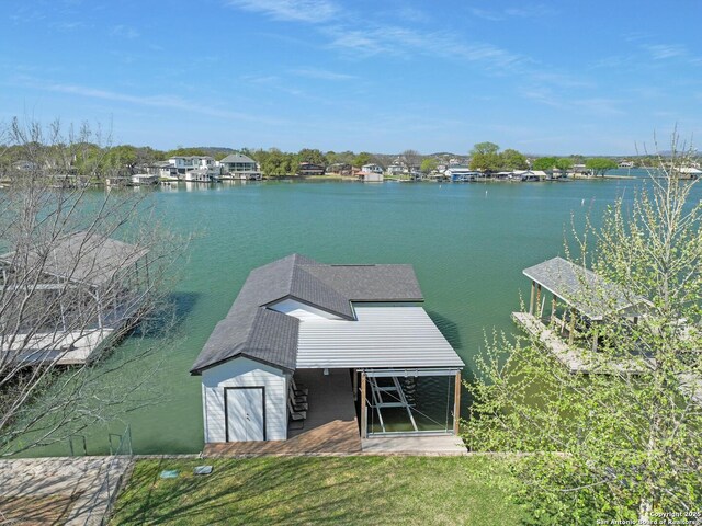 411 W Greenbriar Dr, Granite Shoals, TX 78654 - exterior space with a boat dock