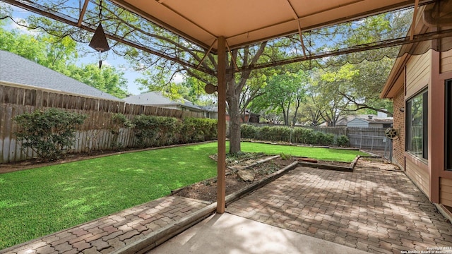 view of patio / terrace with a fenced backyard