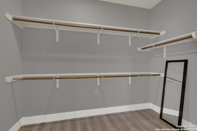 5038 Fawn Lake Dr, San Antonio, TX 78244 - walk in closet featuring wood finished floors