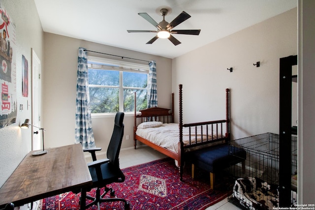 19423 Camino Rdg, San Antonio, TX 78258 - bedroom with tile patterned floors and ceiling fan