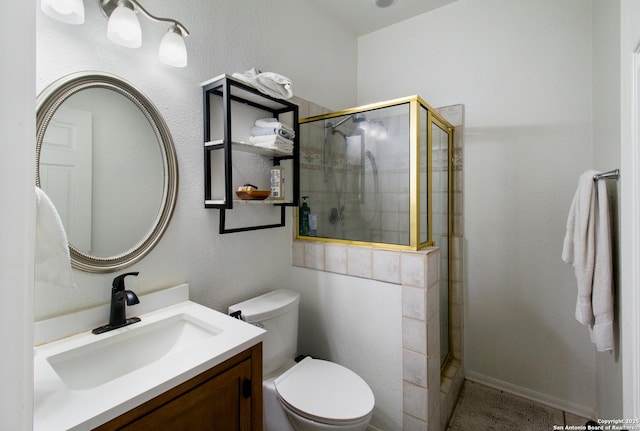 19423 Camino Rdg, San Antonio, TX 78258 - full bath with a shower stall, vanity, and toilet