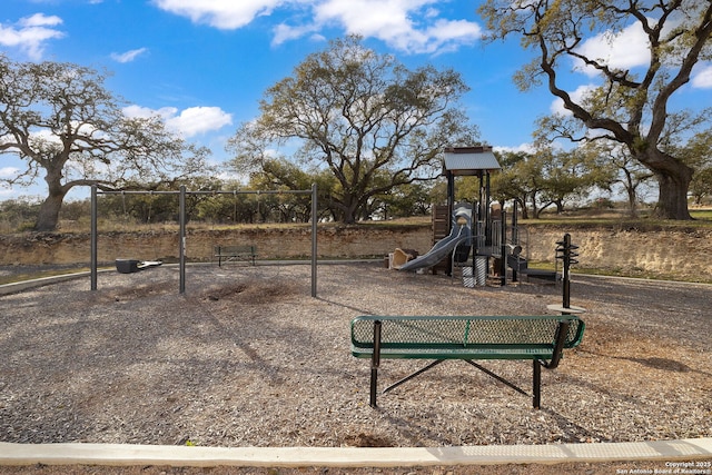 view of community jungle gym
