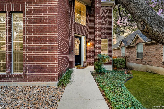 13911 Laurelbrook, San Antonio, TX 78249 - view of exterior entry with brick siding