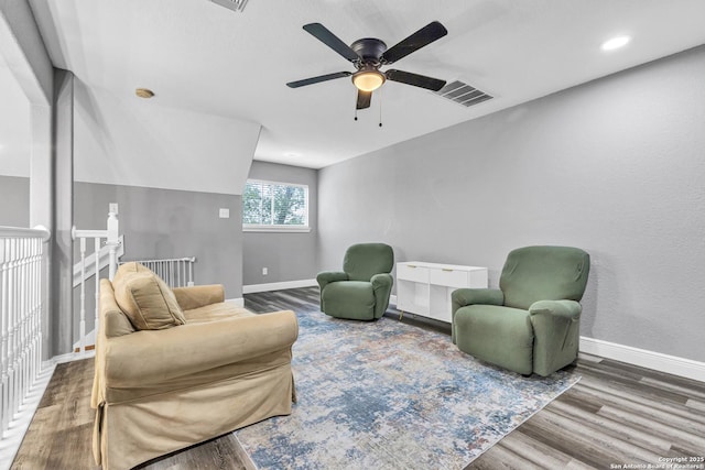 24704 Killarney St, Hempstead, TX 77445 - sitting room with baseboards, wood finished floors, and visible vents