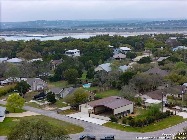 2147 Blueridge, Canyon Lake, TX 78133 - aerial perspective of suburban area with a nearby body of water