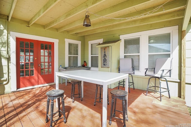 exterior space with french doors